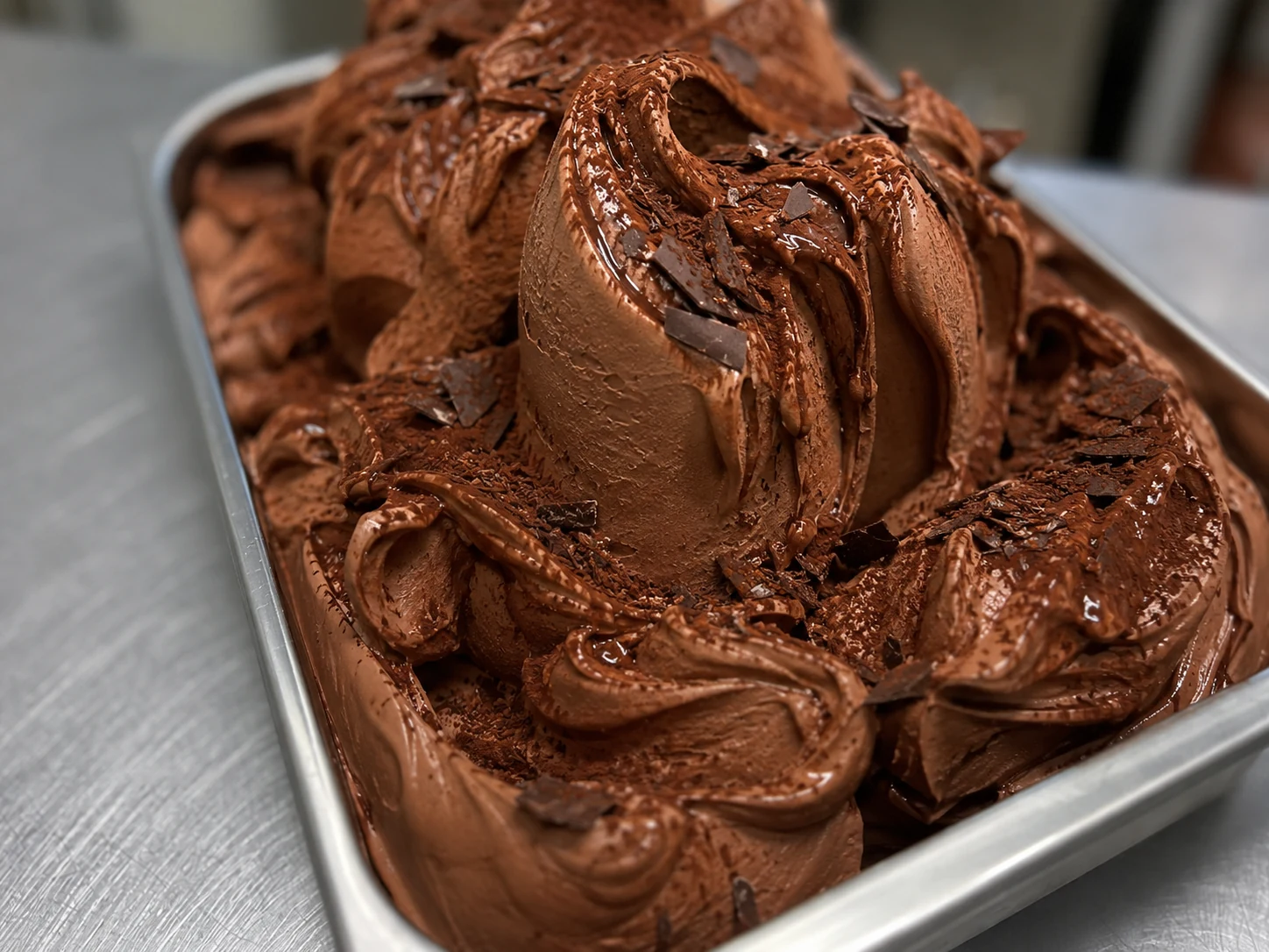 Fotorealistisch chocolade-ijs van Onze Goesting